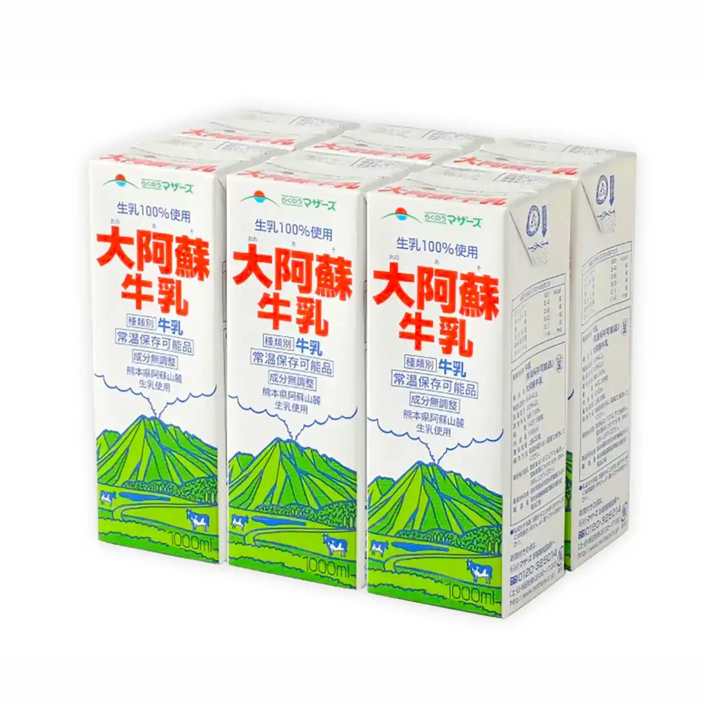 大阿蘇 牛乳 1000ml 紙パック6本入 牛乳  BHBY013