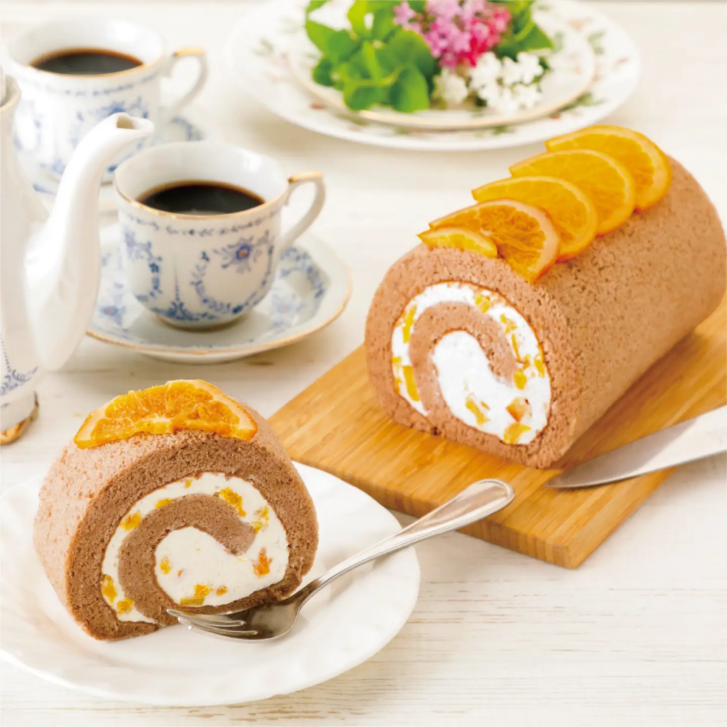 オレンジマーマレードロールケーキ [A-189001] / オレンジ マーマレードロールケーキ 1本 誕生日 ケーキ パーティー ギフト プレゼント 御祝 手土産 バースデーケーキ お誕生日 生クリーム フルーツウメダ 梅田 フルーツのウメダ 