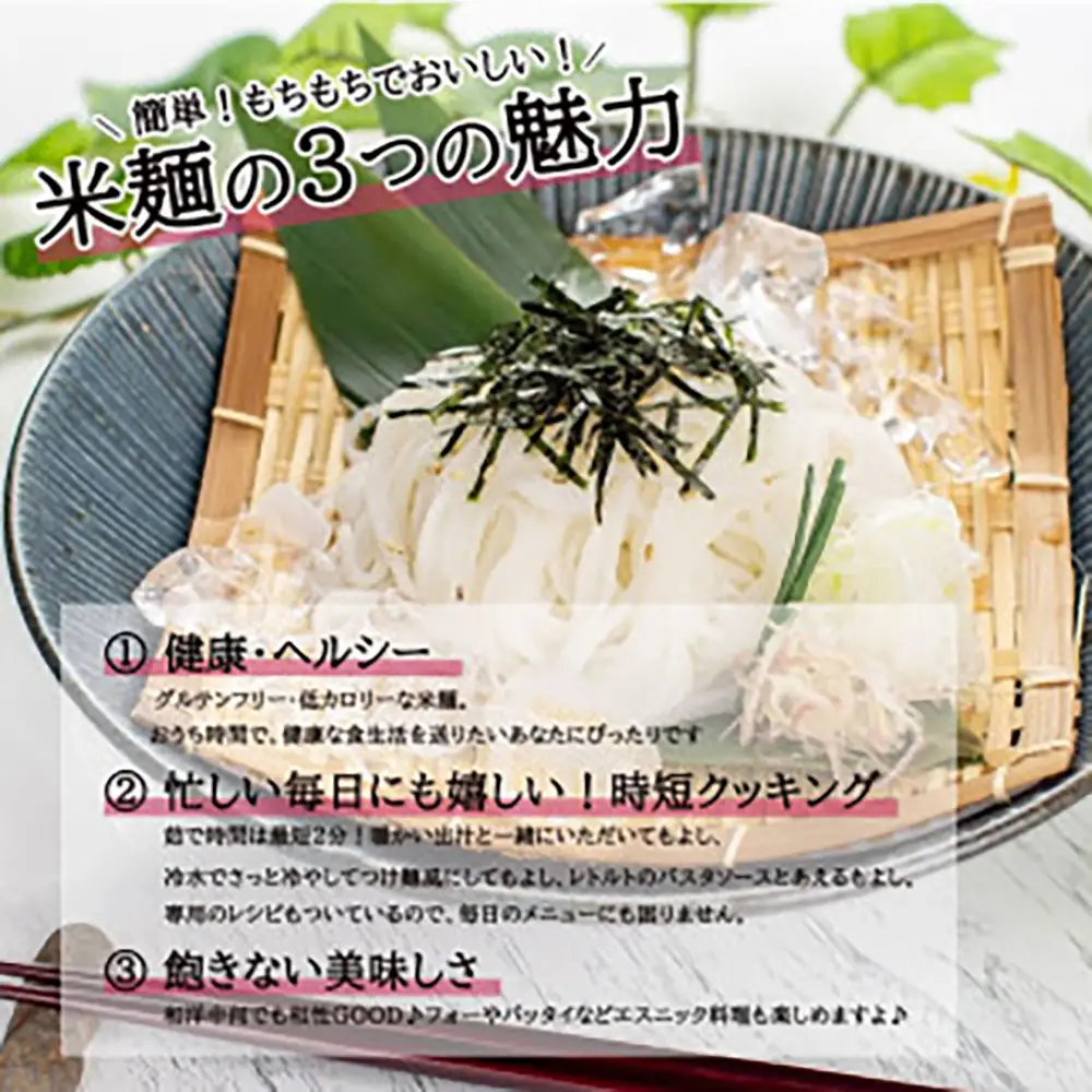 つるもち食感！グルテンフリー米麺 詰め合わせ20食（精米・玄米 各10食ずつ）【25101】