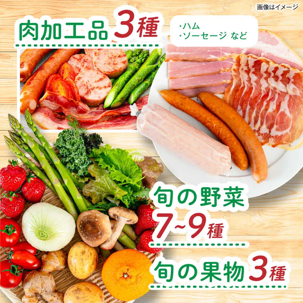 【全4回定期便】糸島産 肉 米 野菜 果物 厳選詰め合わせ MINORI BOX Lサイズ【季節ごとに年4回お届け】 糸島市 / emma.Inc / 米 肉 野菜 果物 詰め合わせ [AOP003]