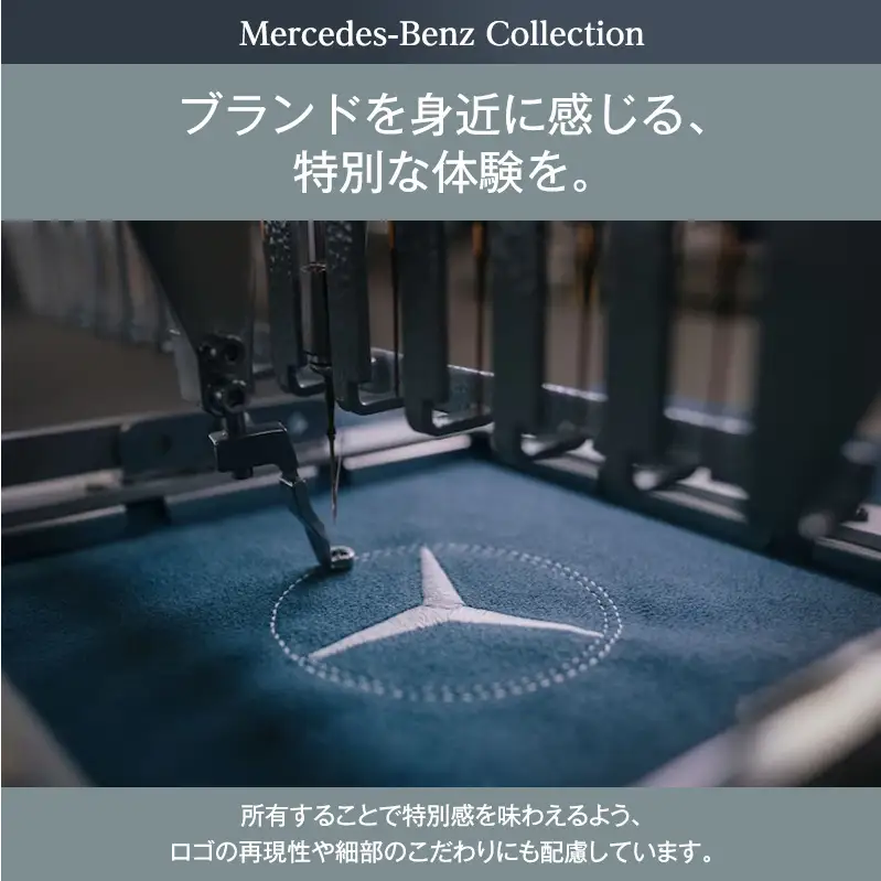 ミニトートバッグ キャンバス　ホワイト/ブラック メルセデス ベンツ
