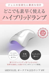6W ポータブル LEDランプ SHINYGEL professional [1596]