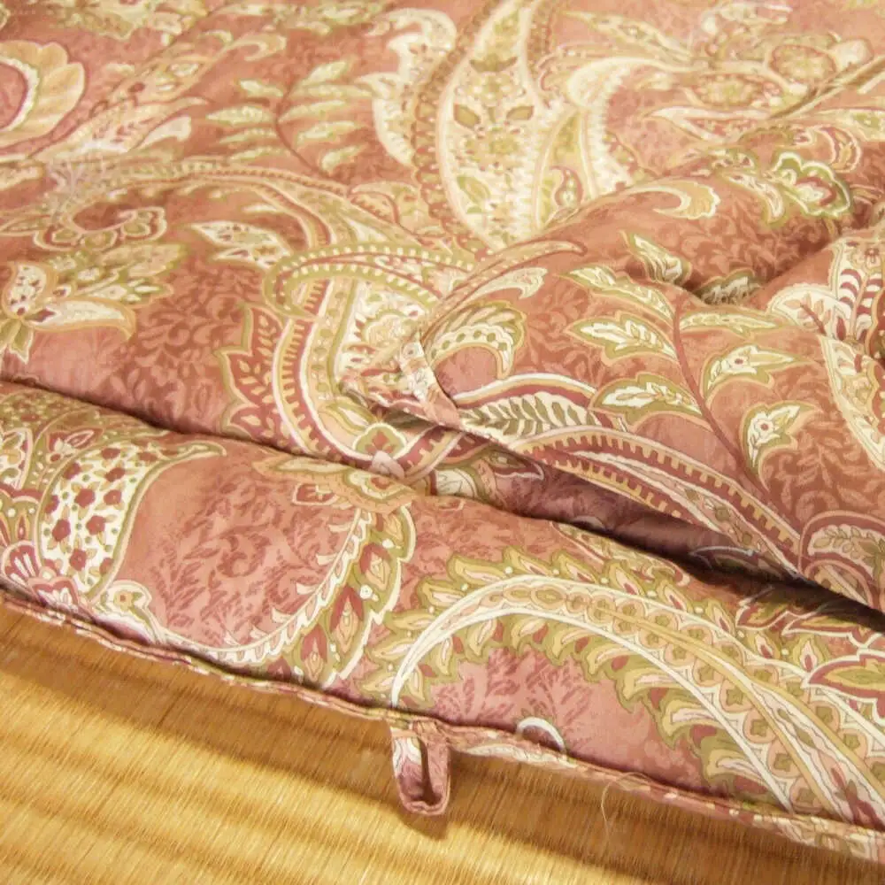 国産真綿100％使用 近江真綿 手引き布団 1.5kg シングル 【赤色】[AQBN016] 布団 かけ布団