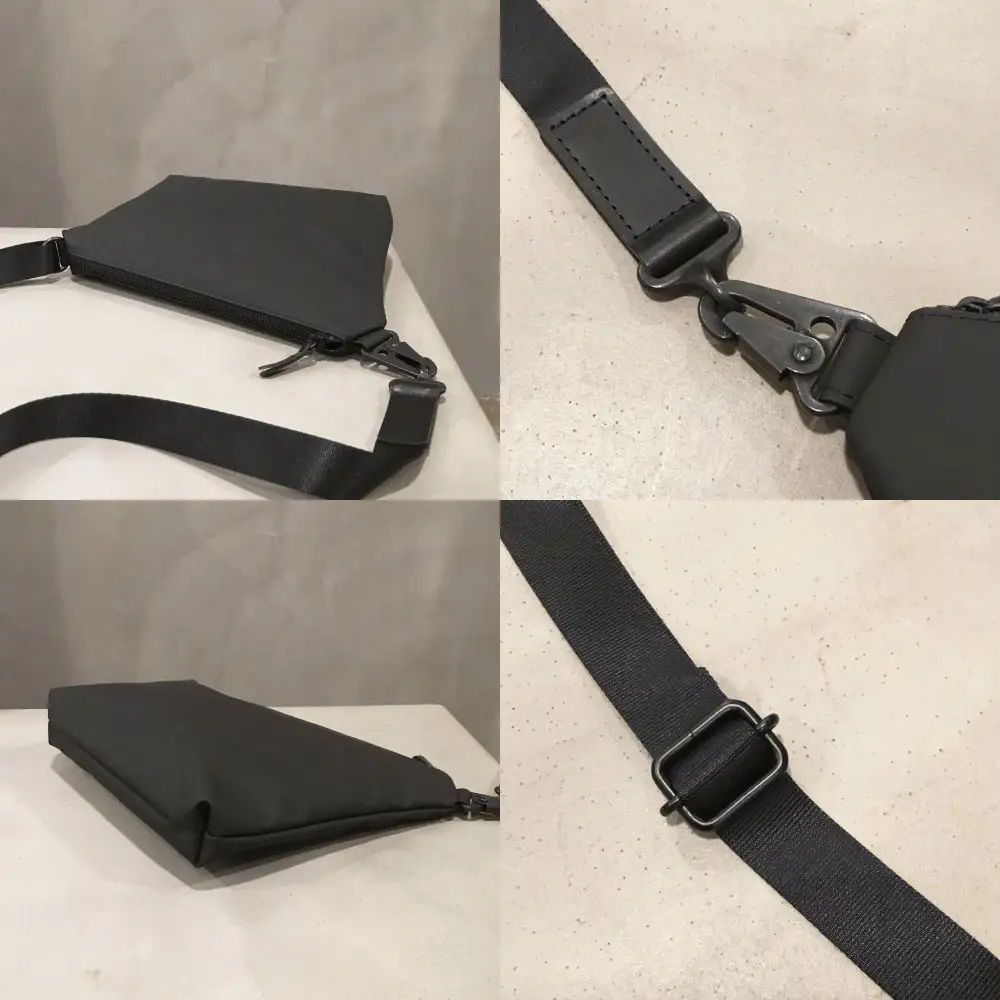 【-LESS PREVAIL】Matte　ダブルフェイスサコッシュ　PSTB-2000 （ブラック）