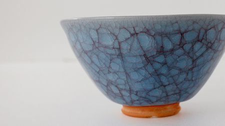 【氷裂貫入青瓷】抹茶茶碗 （小野寺裕司 作）