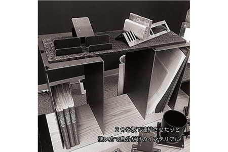 GRAVIRoN Bite+shelf 酸洗鉄 （デスクシェルフ） 収納 シェルフ 小物入れ デスク用品 おしゃれ インテリア