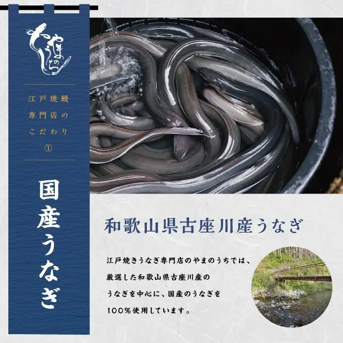 【定期便3回 毎月発送】〈うなぎ専門店やまのうち〉江戸焼き うなぎ 蒲焼き 2尾