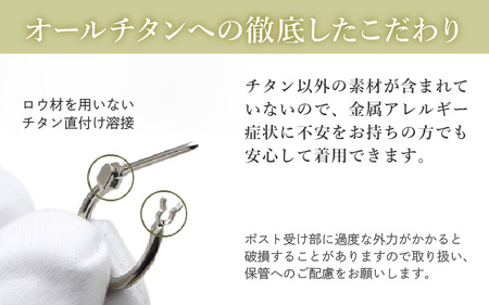 チタンフープピアス/FSW15/φ14.5mm/左右1ペア スイング式ポスト チタン製 日本製 【ピアス フープピアス オールチタン 純チタン アクセサリー おしゃれ 軽量】 [D-20304]