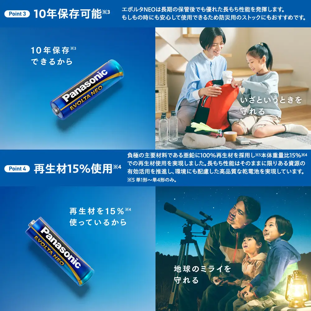 乾電池エボルタNEO 単3・4形 計64本セット アルカリ乾電池 パナソニック