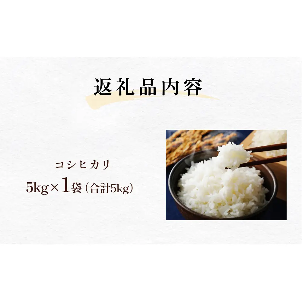 富山県産 コシヒカリ 5kg 精米