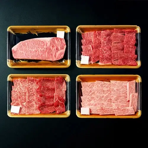 山形牛 牛肉 四種 豪華食べ比べセット サーロインステーキ カタ モモ カルビ ja-gns4x1550