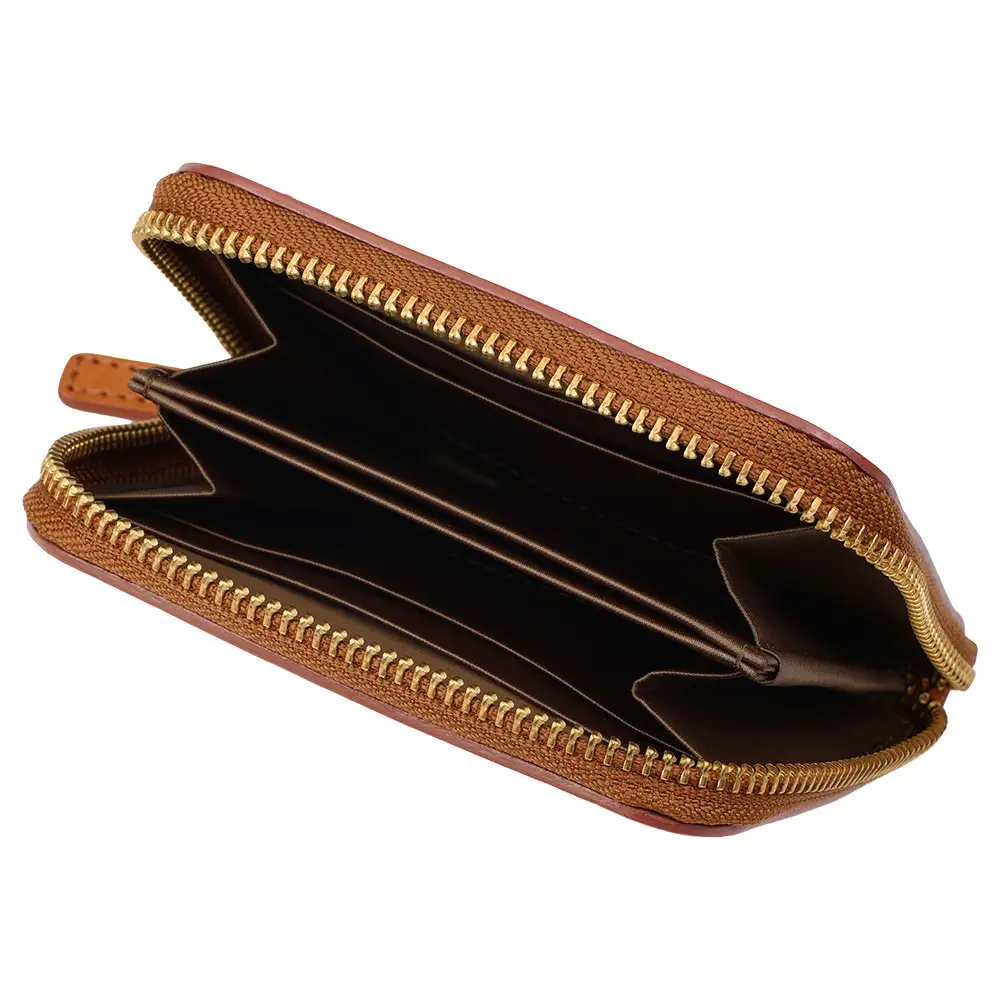 FUKUNARY ミニマム財布 淡茶 ベージュ 栃木レザー アースレザー earth leather 本革 牛革 レザー 素材 ラウンドファスナー ファスナー ブランド メンズ レディース おしゃれ 大容量 小銭入れ 日本製 広島市 フクナリー L008