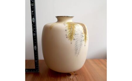 花瓶 七宝焼 羊葉文様 田村丈雅作 一点もの 花瓶【送料無料】