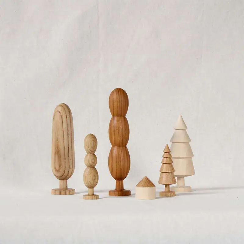 「木の森のささやき」- 北海道産天然木のハンドメイド置物 HOKKAIDO WOOD 天然木 インテリア 雑貨 ギフト 癒し F6S-475