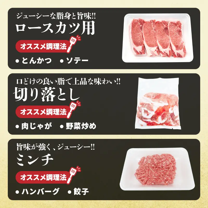 宮崎県産 豚肉 5種 セット (合計5kg) 国産 食品 ロース 豚バラ スライス 切り落とし ミンチ しゃぶしゃぶ 生姜焼き とんかつ ソテー 豚丼 ハンバーグ 餃子 個包装 小分け おすすめ おかず お弁当 晩ご飯 手軽 便利 ギフト 贈り物 冷凍 日南市 送料無料_DC33-25