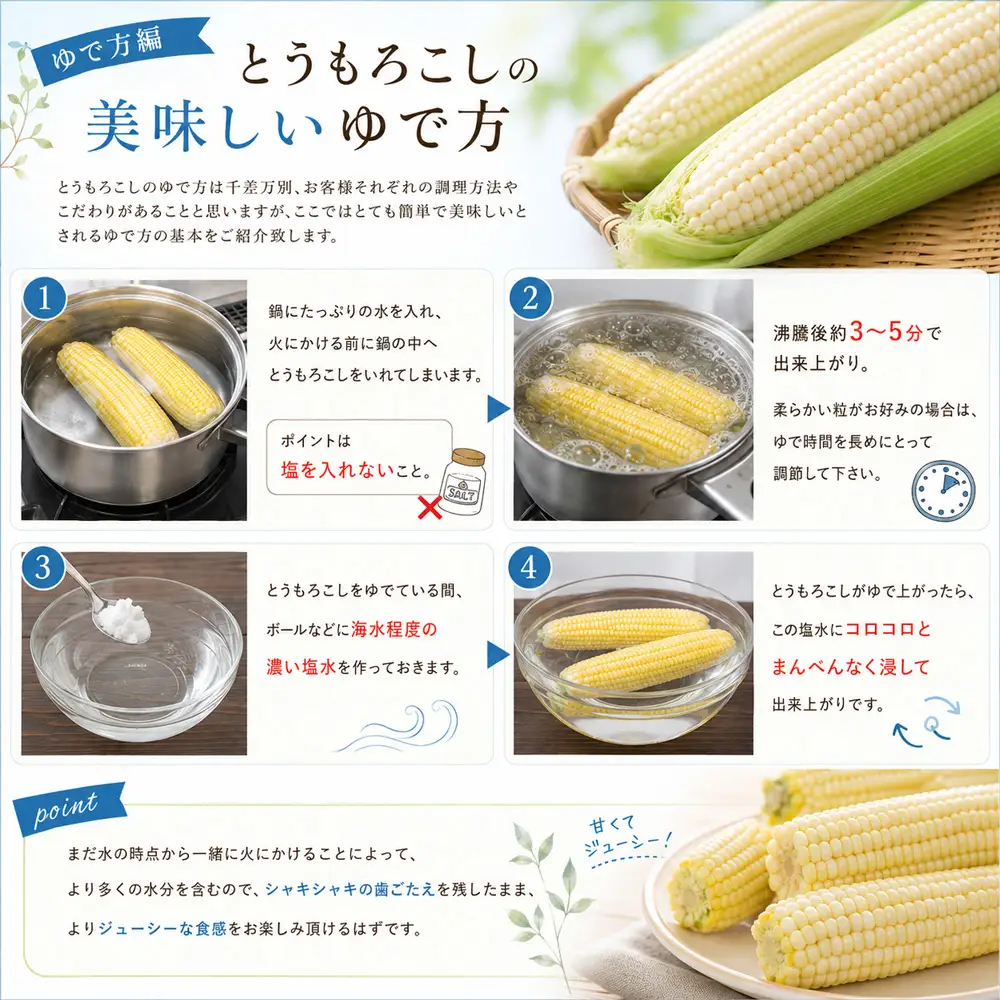 とうもろこし 8本 北海道 【令和9年産 先行予約】 雪の妖精 高糖度 とうもろこし