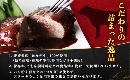 ＜熟成肉 はなが牛ハンバーグ 15個（1個150g）＞ 肉 お肉 牛肉 牛 ビーフ 牛100％ 肉加工品 お惣菜 洋食 おかず 弁当 ランチ ディナー 国産 小分け 個包装 簡単調理 特産品 ゆうぼく 愛媛県 西予市 【冷凍】『2か月以内に順次出荷予定』UYB0026
