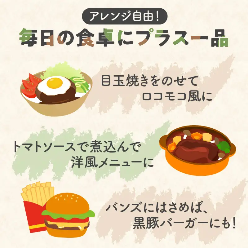 鹿児島県産 黒豚 ミニハンバーグ 12パック K356-004 肉 豚肉 惣菜 総菜 冷凍