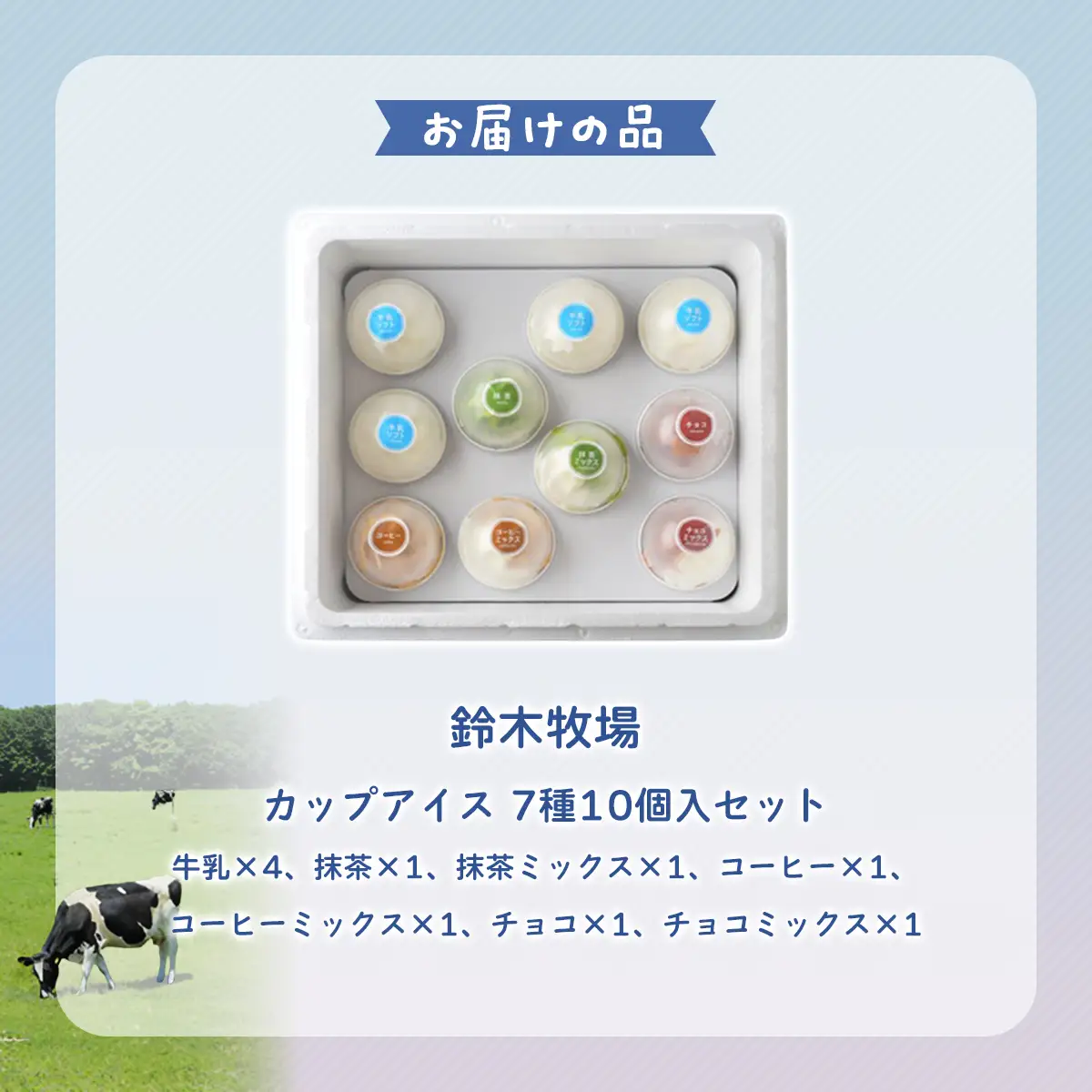 アイス 7種10個 詰め合わせセット 北海道産 鈴木牧場 創業100年 HOKAZ002 | アイス