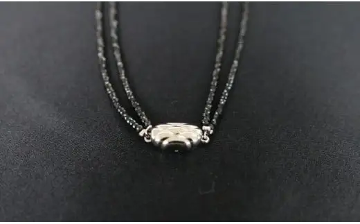 赤珊瑚とブラックスピネルの2連ネックレス アクセサリー ネックレス ジュエリー 珊瑚 kn125 FN-Limited-PR