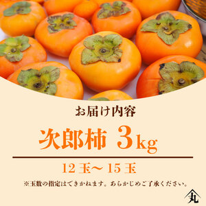 柿 【数量限定】次郎柿 3kg  牧之原市 静岡県