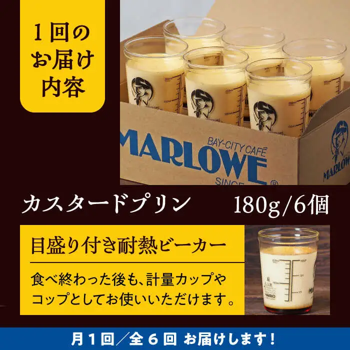 【全6回定期便】昔ながらのカスタードプリン6個セット  ／ お菓子・スイーツ プリン[ASAY038]