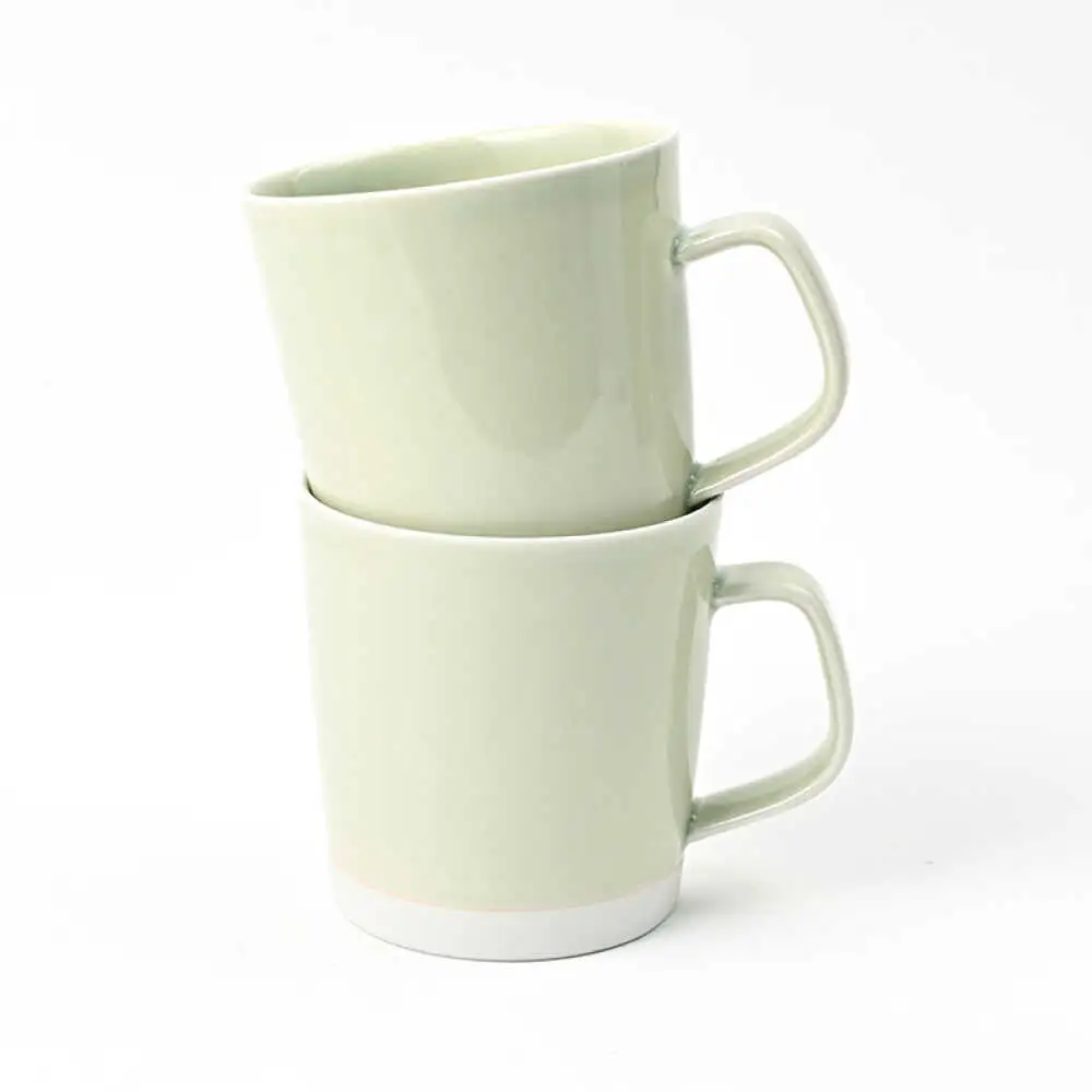【波佐見焼】 Pasty（パスティー）　マグカップ　パステルグリーン　ペア　2個セット【福田陶器店】[PA411]
