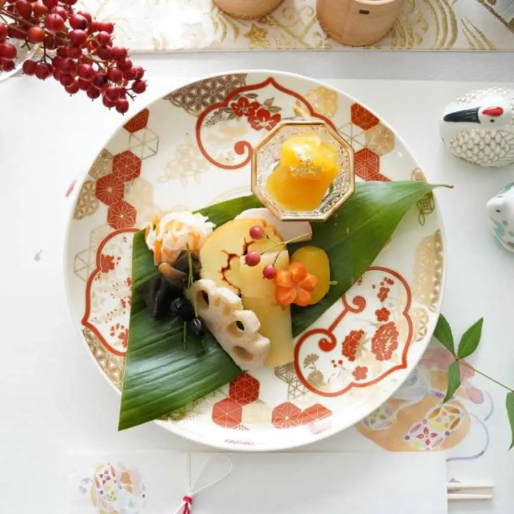 【波佐見焼】組子金襴 古伊万里 7号皿（化粧箱入り）2枚セット【FOURGRACE】[UG06]