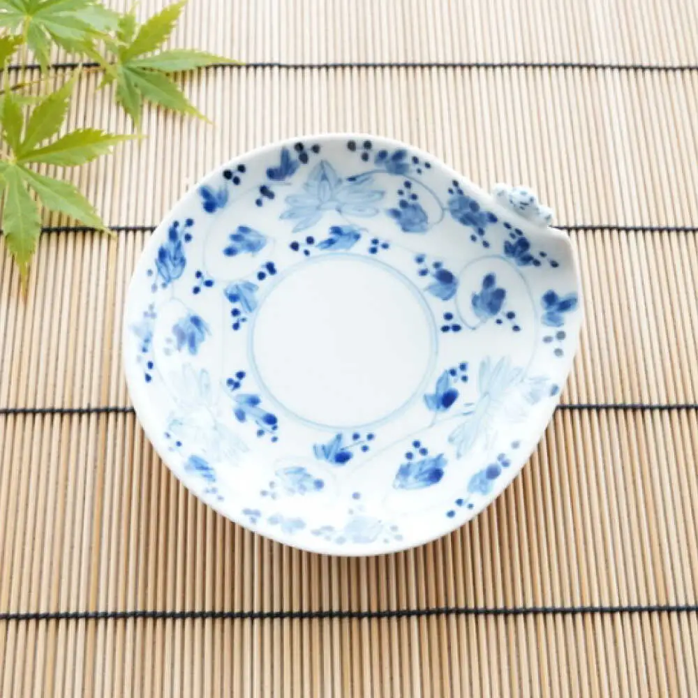 【波佐見焼】一閑人小皿 万歴渦・面取花唐草・藍唐草・蛸唐草 4枚セット【FOURGRACE】[UG17]