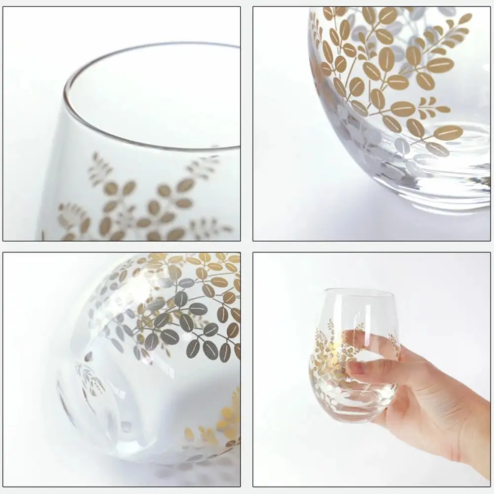 みよし漆器本舗 ぬりもん de Verre タンブラー グラス 蒔絵 萩 360ml 単品 紀州塗り 紀州漆器