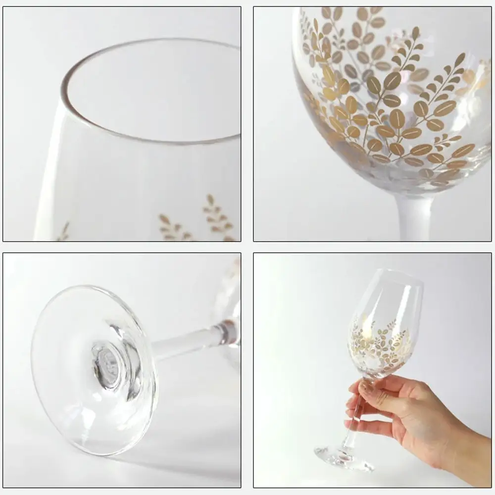 みよし漆器本舗 ぬりもん de Verre ワイングラス 蒔絵 萩 330ml 単品 21cm 紀州塗り 紀州漆器 ワイン グラス