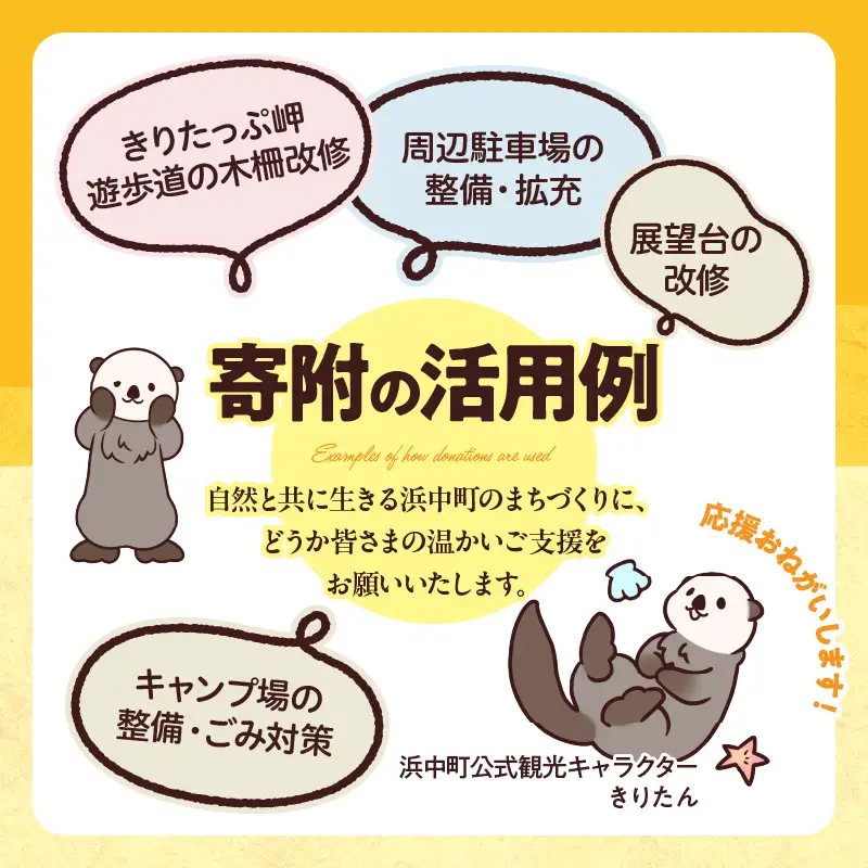 ラッコを見守る岬「きりたっぷ岬」周辺の環境整備　10000円分 返礼品なし_H0028-012
