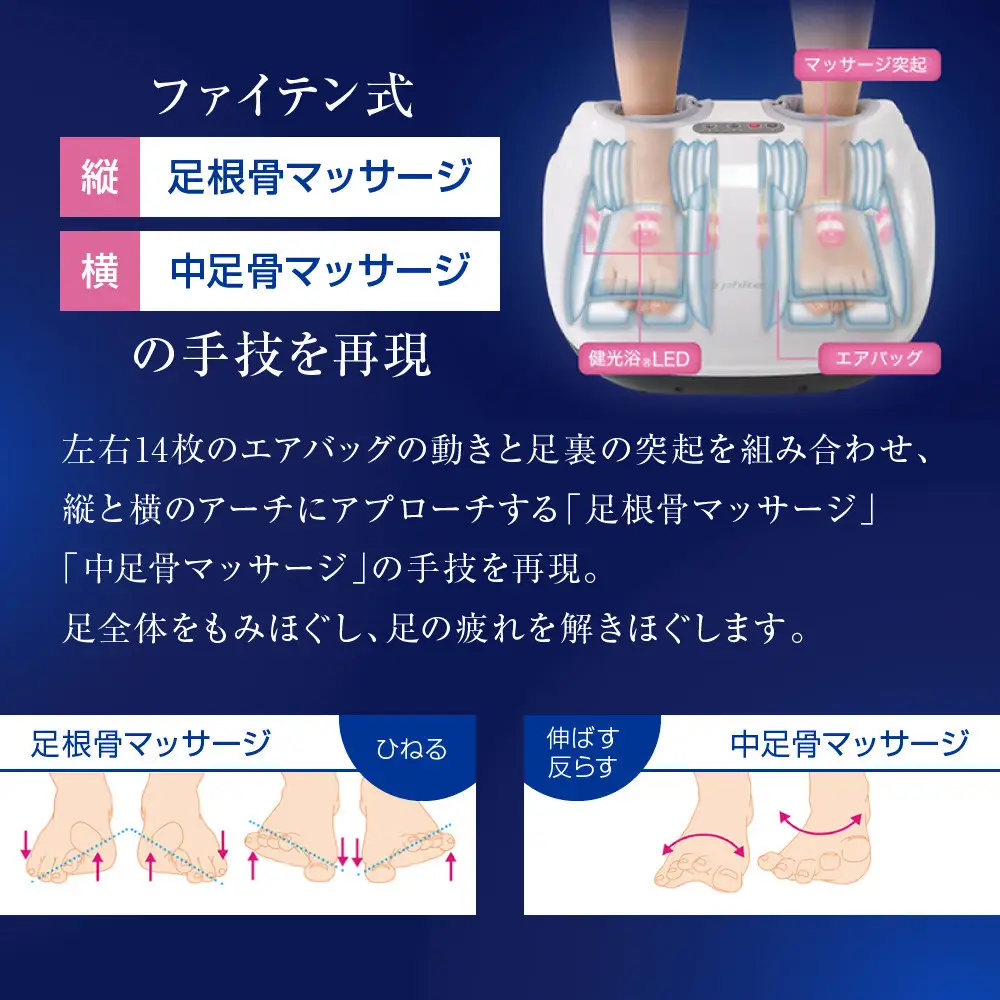 【ファイテン】健光浴ソラーチ(フットマッサージ器) 2年保証付き｜家電 健康家電 マッサージ器