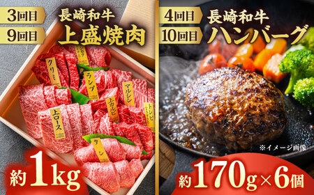 【12回定期便】長崎和牛4名[ECS075] 牛肉 牛肉定期便