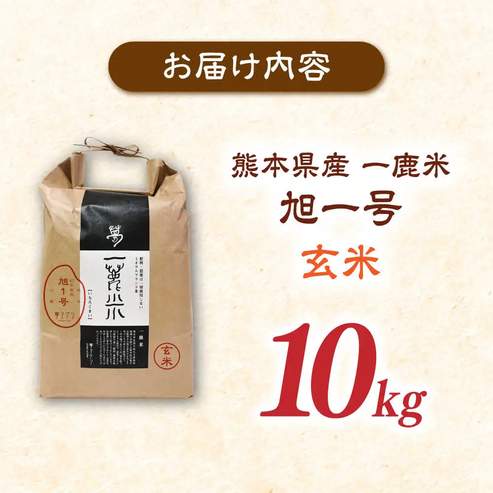 〈令和7年度産米〉 【先行予約】 【天日塩を使用】一鹿米 旭一号 米 玄米 10kg【株式会社 夢アグリ】 令和7年産 [ZCL017]