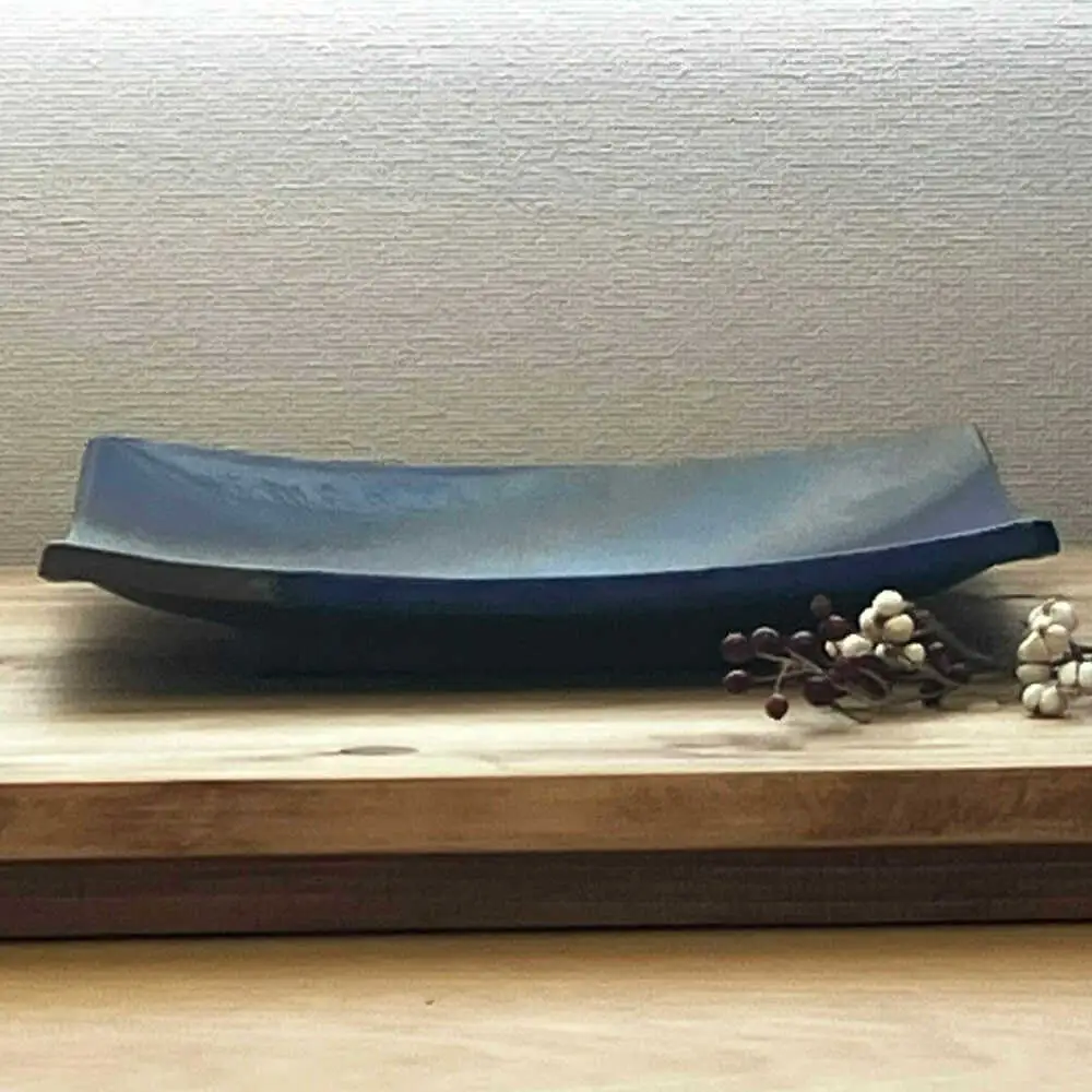 【瀬戸焼】 海壁の正角大皿 26cm (kaiheki) 【株式会社まるたか水野コーポレーション】[BBBF026]