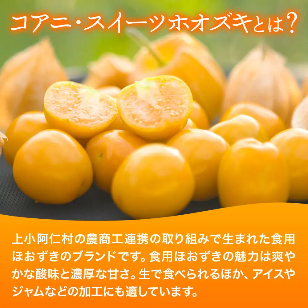 【9月下旬～12月下旬発送】《冷凍》コアニ・スイーツホオズキ 500g 食用ほおずき ゴールデンベリー スーパーフード たじゅうろう農園【先行予約】
