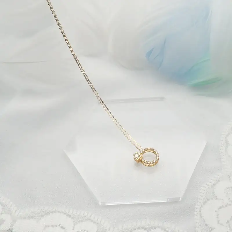 K18 0.15ct ダイヤモンド ペンダントネックレス HH-019750 SWBT015-k18