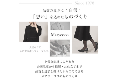 AI368-b Marycoco 家庭で洗える 前開き ブラック フォーマル アンサンブル