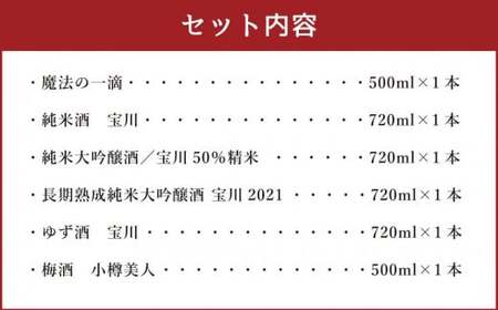 【小樽 田中酒造】バラエティセット 6種（500ml×2本・720ml×4本）
