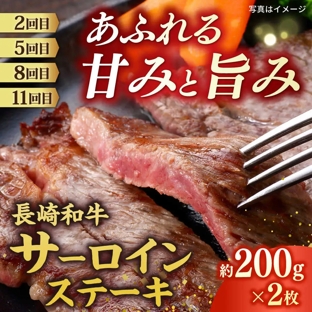 【12回定期便】長崎和牛ステーキ 2名 [ECS077] ステーキ