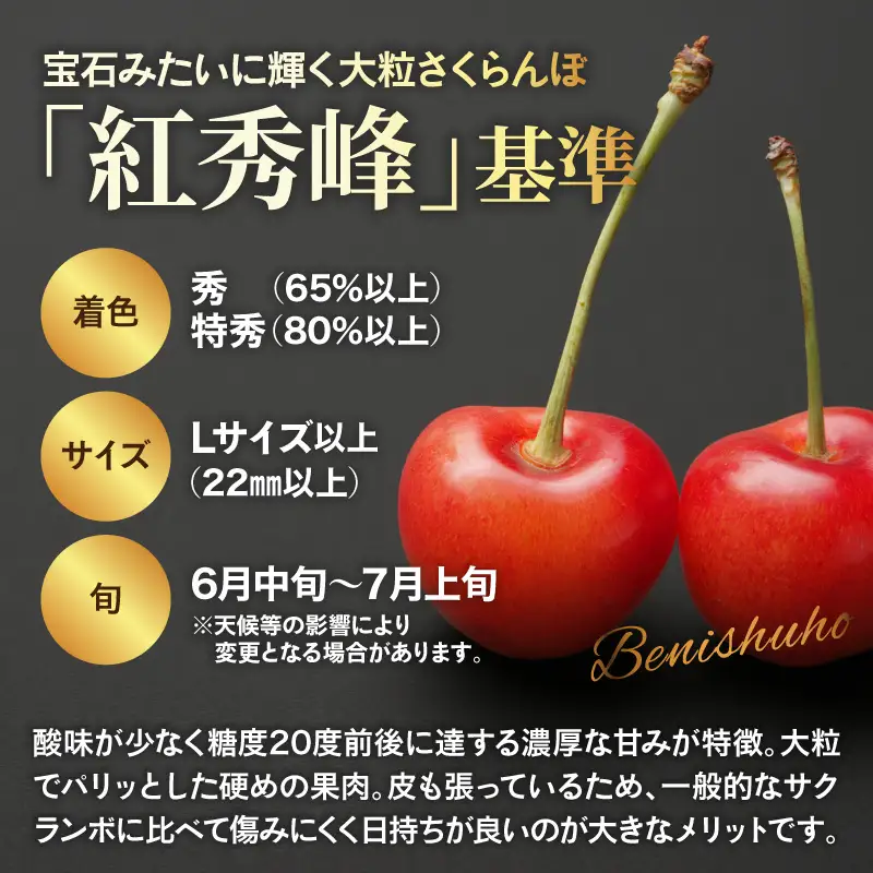 定期便 2回 さくらんぼ 佐藤錦 紅秀峰 各1kg 令和9年産 定期便