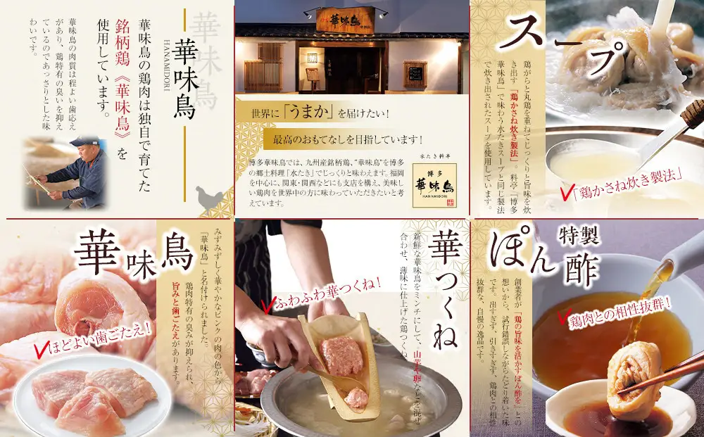 12月配送【H-B1】博多華味鳥 水炊きセット ( 6～8人前 ) 柚胡椒付