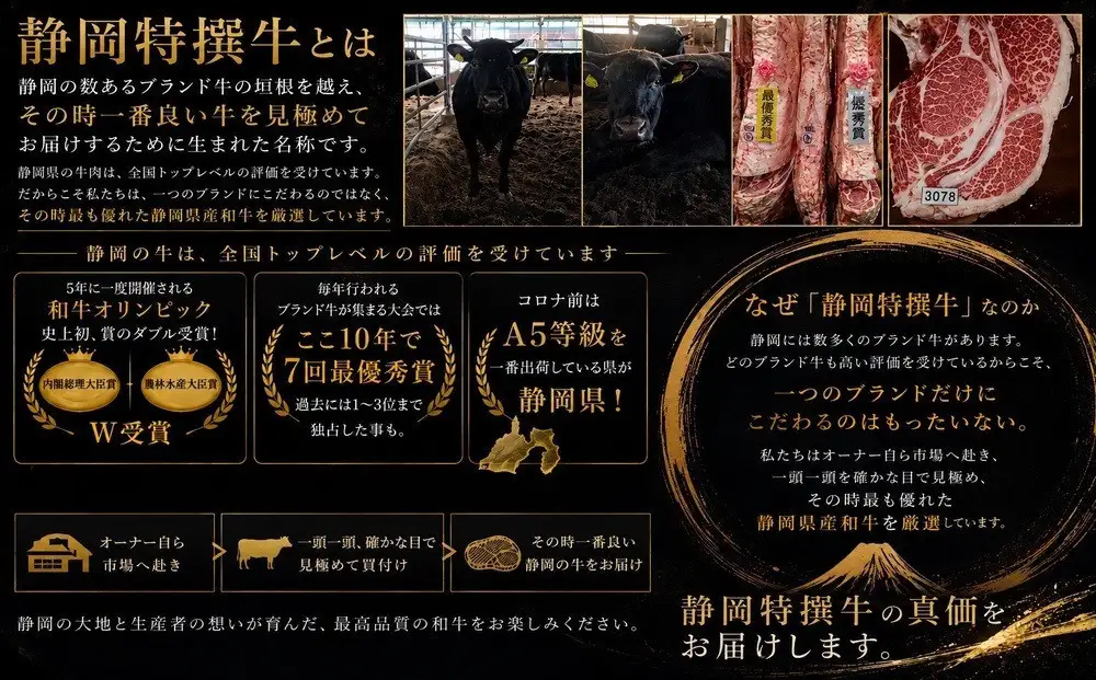 静岡特撰牛ヒレステーキ　500g（約150g×3枚）