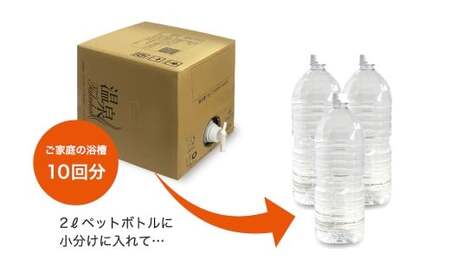 【温泉宅配セット】人吉温泉しらさぎの湯 20L 温泉 温泉水 おうち温泉 自宅温泉 全身浴 半身浴 足湯 風呂 お風呂 入浴 熊本県 人吉市