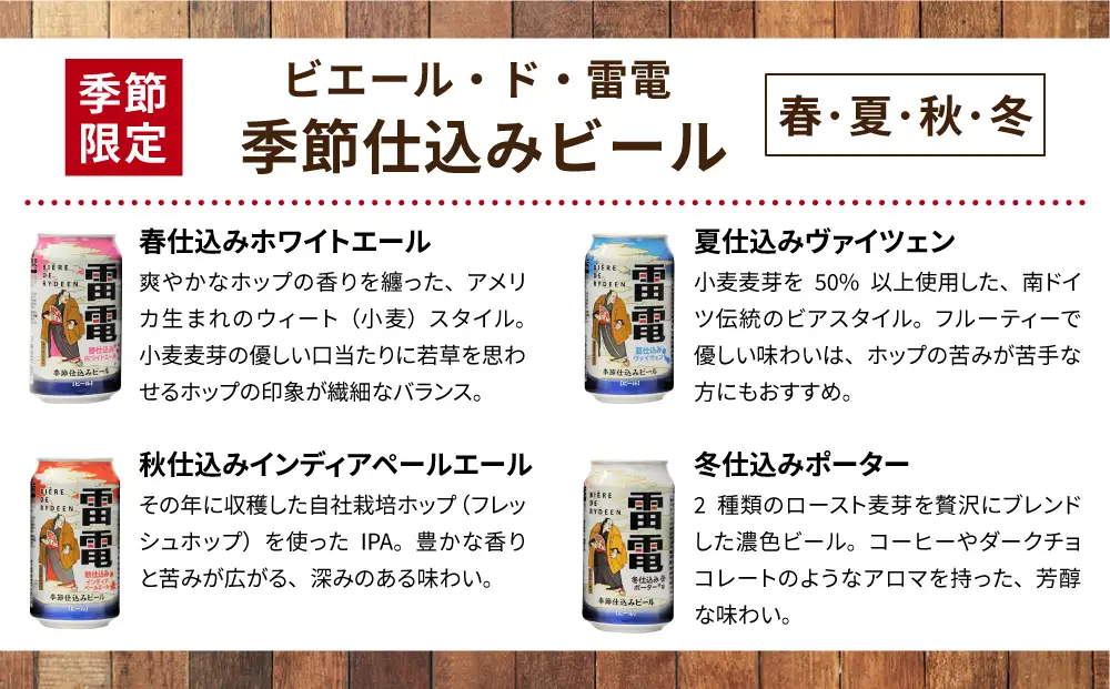 【クラフトビール】季節の6本セット クラフトビール 飲み比べ（ゴールデンエール、アンバーエール、ヌーベルセゾン、季節仕込み）｜オラホビール
