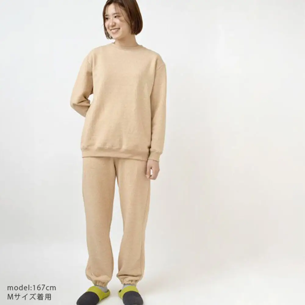 nayuta オーガニックコットン 裏起毛あったか スウェットシャツ ブラウン【L】ユニセックス 秋田県 大仙市