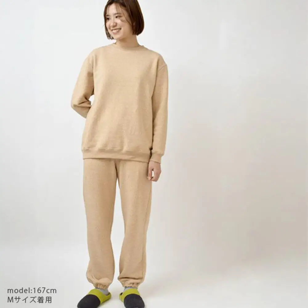nayuta オーガニックコットン 裏起毛あったか スウェットパンツ ブラウン【L】ユニセックス 秋田県 大仙市