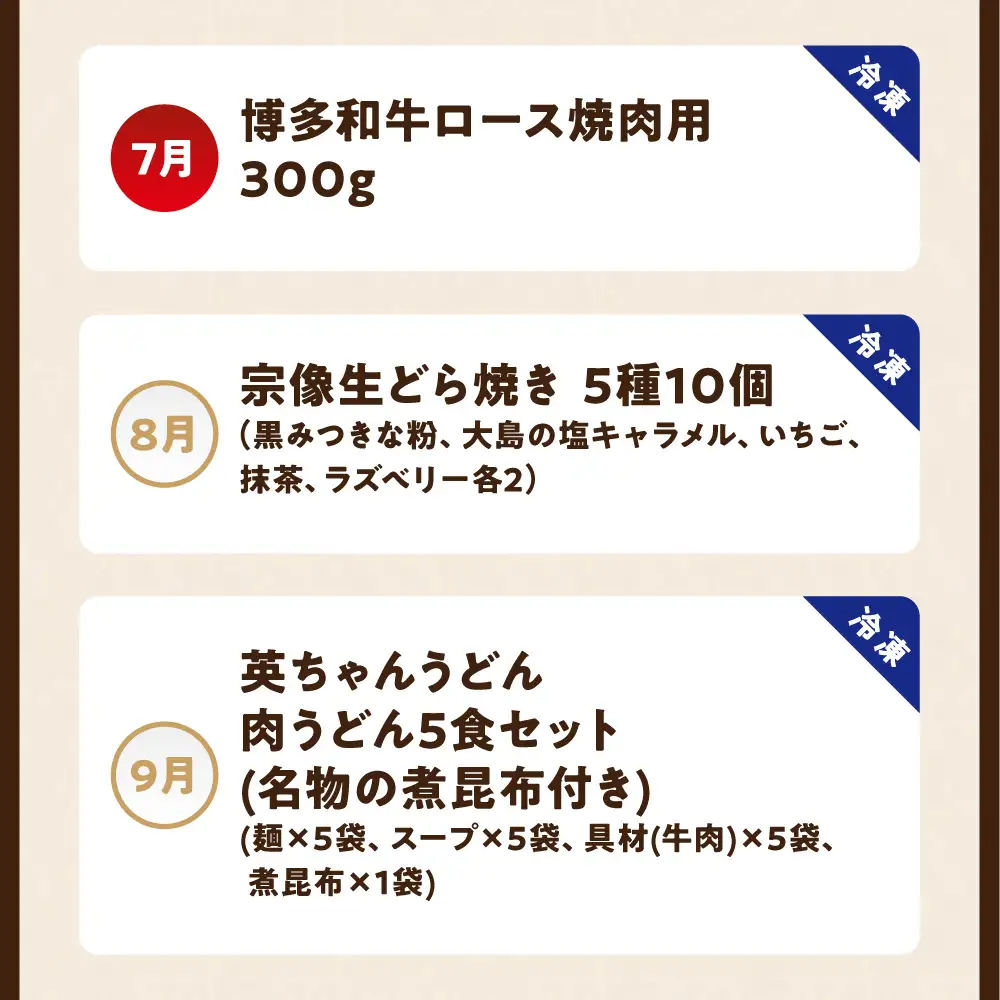 【年12回／毎月お届け】むなかたの魅力をたっぷりお届け!むなかた紅白定期便_AM0202-00