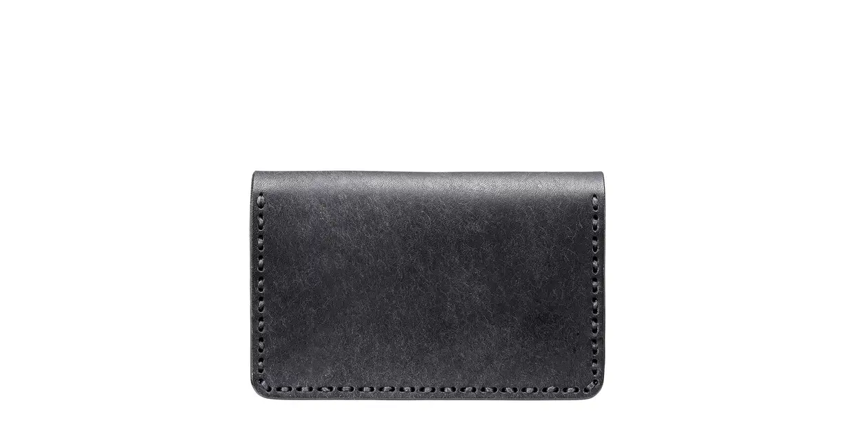 豊岡財布 haaki Leather カードケース HLC500 ネロ /  カード入れ 名刺入れ 革 革小物 牛皮革 メンズ レディース プエブロレザー 手縫いのステッチ ハンドメイド シンプル デザイン 無地 KOMOREBI 木和田正昭商店